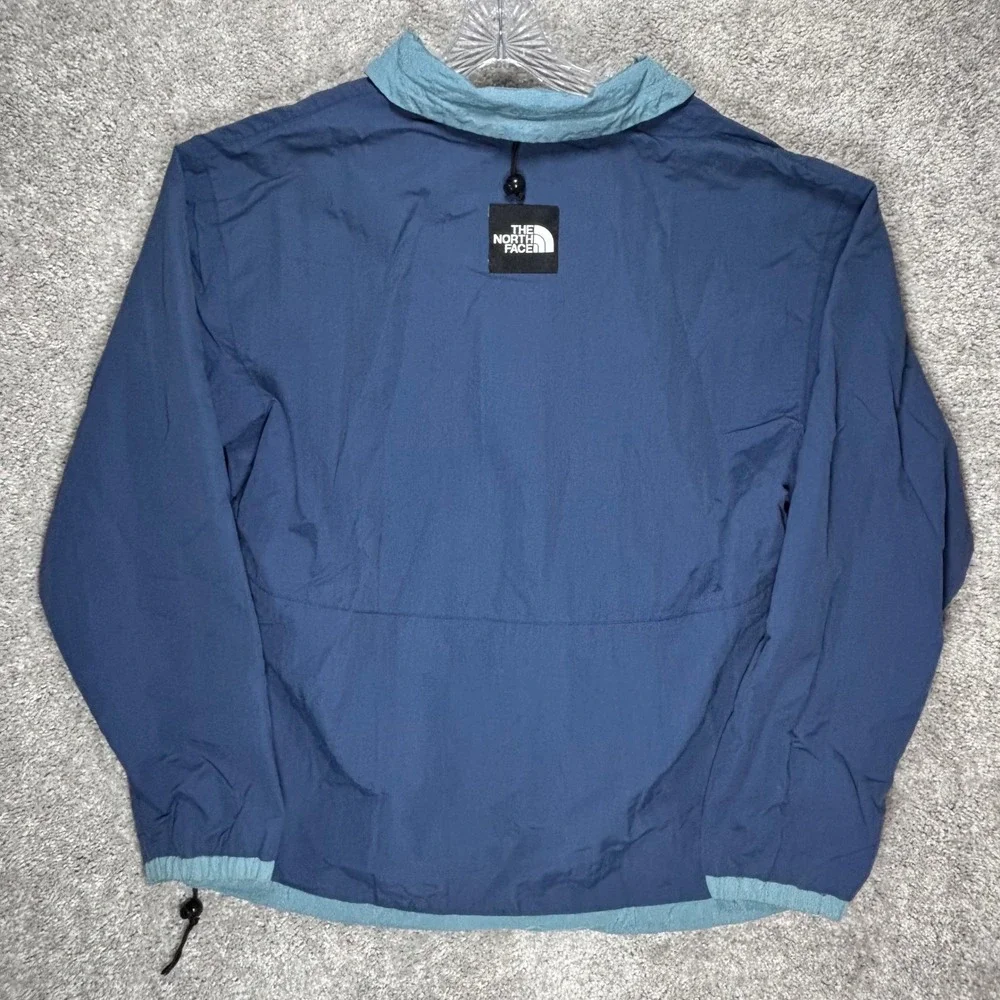 The North Face Mens Reversible Half Zip Anorak Jacket Blue Teal Orange‎ Large